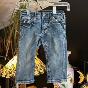 Silver Jeans Denim with Brown Patch